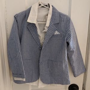 Boy's Italian Button Shirt and Blazer